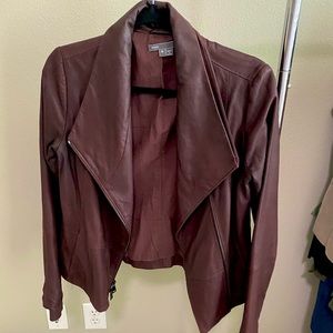 Vince. Leather Jacket | real leather, M, burgundy, barely worn